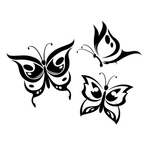 Stylized Vector Butterflies - Vector illustrations of butterflies. Have fun with them! - Funky, Illustration and Painting, White Background, Nobody, Three Animals, Variation, Black, Outline, Cool, Cute, Butterfly, Insect, Nature, Flying, Vector, Style, Elegance, Animal, Beauty, Beauty In Nature, Beautiful, Life, New Life, Change